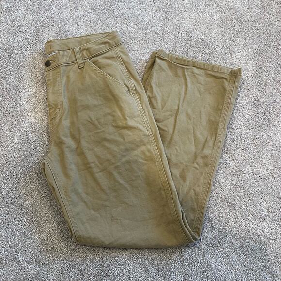 Carhartt Women's Khaki Tan Workpant Cargo Pants Bootcut Size 16 - Picture 1 of 11